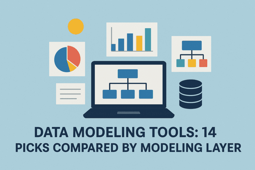 Data Modeling Tools: 14 Picks Compared by Modeling Layer in 2026 -- AI-generated illustration