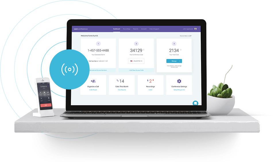 vast conference calling dashboard