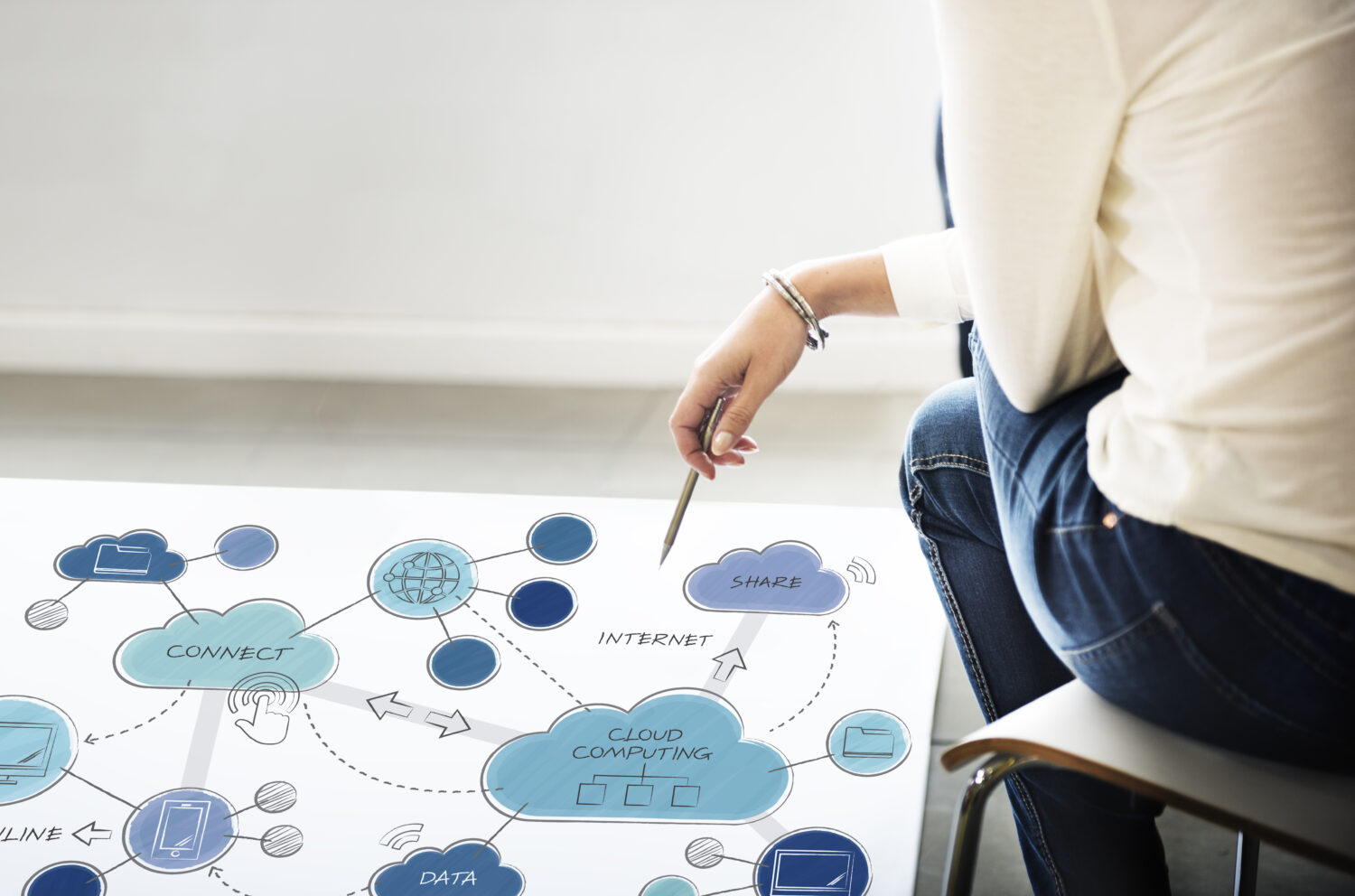 Cloud Computing Networking Connecting Concept