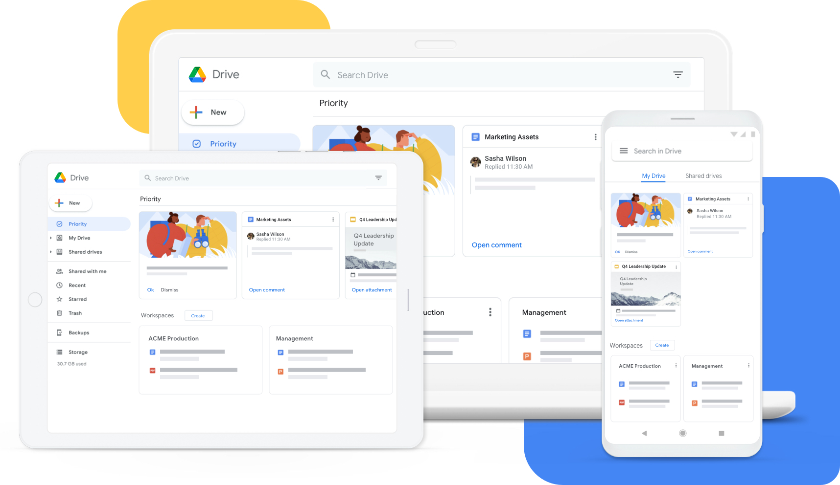 Google drive cloud storage workplace