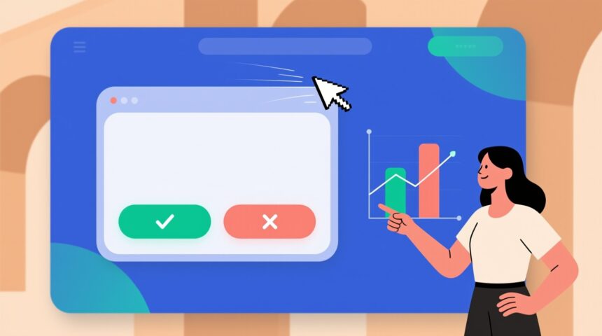 Analytics for UX Design with "Yes" and "No" Buttons in Exit Intent Popups