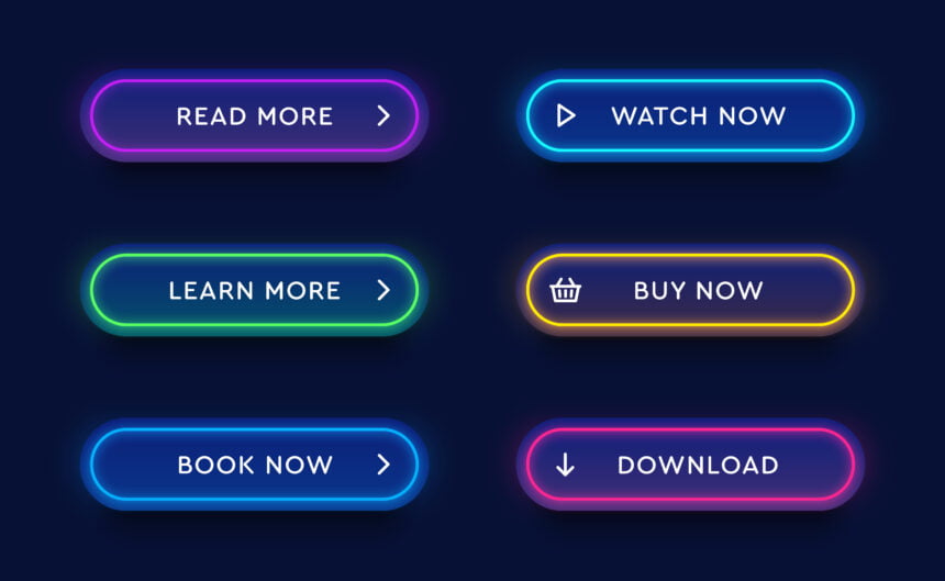 website analytics with ux design with buttons