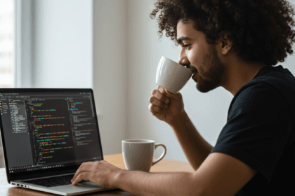 AI programmer creating code