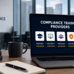 Comparing 5 Top Compliance Training Providers for Large Businesses -- AI-generated illustration