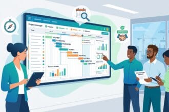 Evaluating Construction Scheduling Software for Better Data Visualization and Project Decisions -- AI-generated illustration