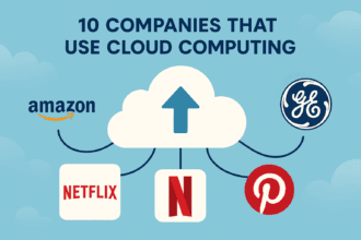 10 Companies That Use Cloud Computing — What They Moved, and What Changed -- AI-generated illustration
