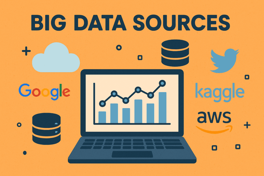 Big Data Sources: 20 Free Data Sources and Where to Find Them -- AI-generated illustration