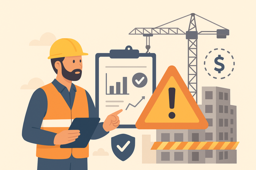 Using Safety Metrics and Incident Data to Reduce Construction Risk and Insurance Costs -- AI-generated illustration