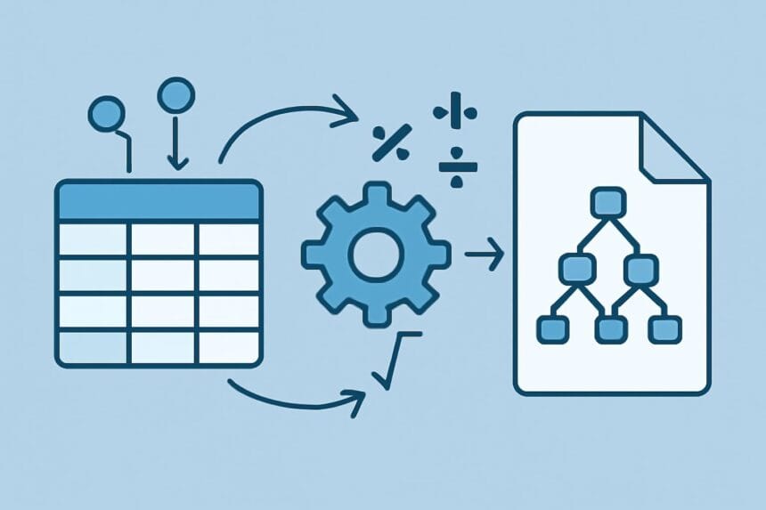 How are data transformations represented in PMML?