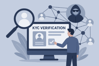 KYC Verification Vendors Using Network Intelligence to Detect Coordinated Fraud -- AI-generated illustration