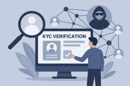 KYC Verification Vendors Using Network Intelligence to Detect Coordinated Fraud -- AI-generated illustration