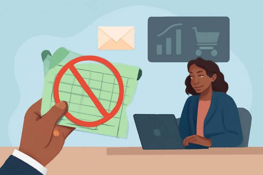 Letter to Operations: no more spreadsheets for Purchasing