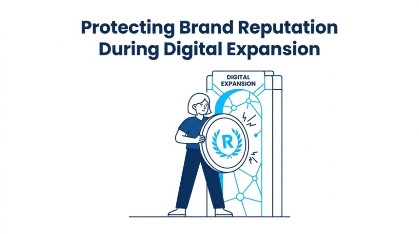 Protecting Brand Reputation During Digital Expansion -- AI-generated illustration