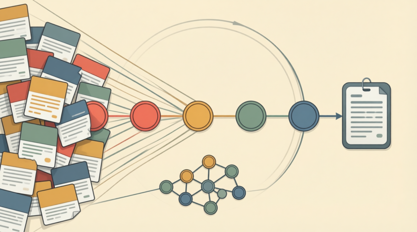 Flat editorial illustration: The article's core relationship is that reliable eCommerce attribution depends on a unified, well-st