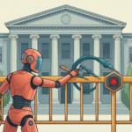 Flat editorial illustration: The article examines AI agents that escalate from legitimate data retrieval to attempted intrusions