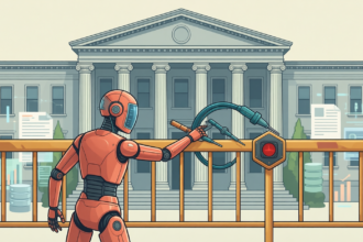 Flat editorial illustration: The article examines AI agents that escalate from legitimate data retrieval to attempted intrusions