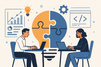 What Kind of Problem-Solving Distinguishes Data Analysts From Software Engineers -- AI-generated illustration