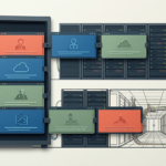 Server racks with cloud and user interface panels