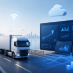 From Trucks To Data: How Telematics Can Improve Freight Transportation -- AI-generated illustration