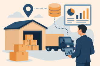 Using Warehouse, Transportation and Order Data to Plan Distribution-Center Capacity -- AI-generated illustration