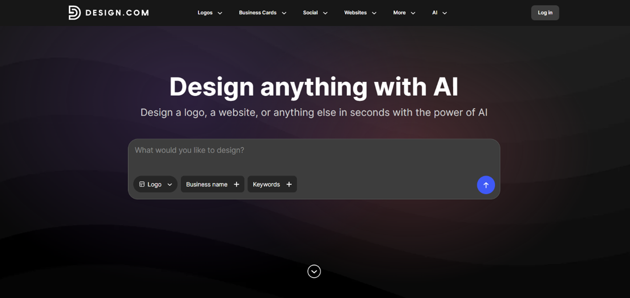 Design.com screenshot supplied with the original comparison