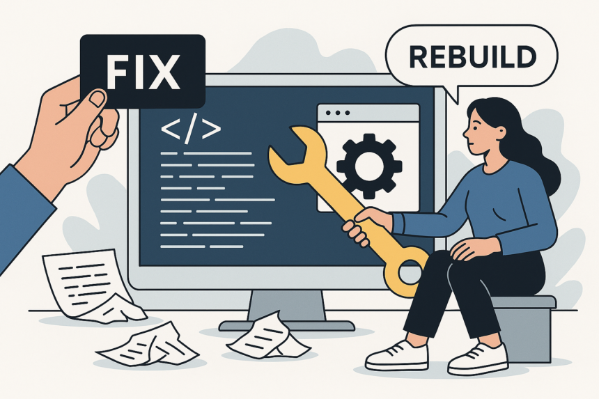 Best Vibe Coding Cleanup Specialists in the USA: Fix or Rebuild? -- AI-generated illustration